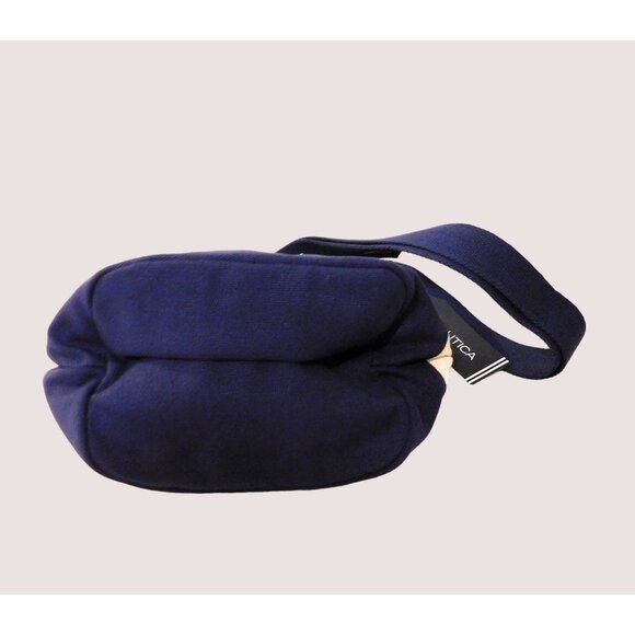 Nautica Canvas Bucket Shoulder Bag Beige Navy Blue Red Crossbody Purse Adj Strap - Picture 5 of 9